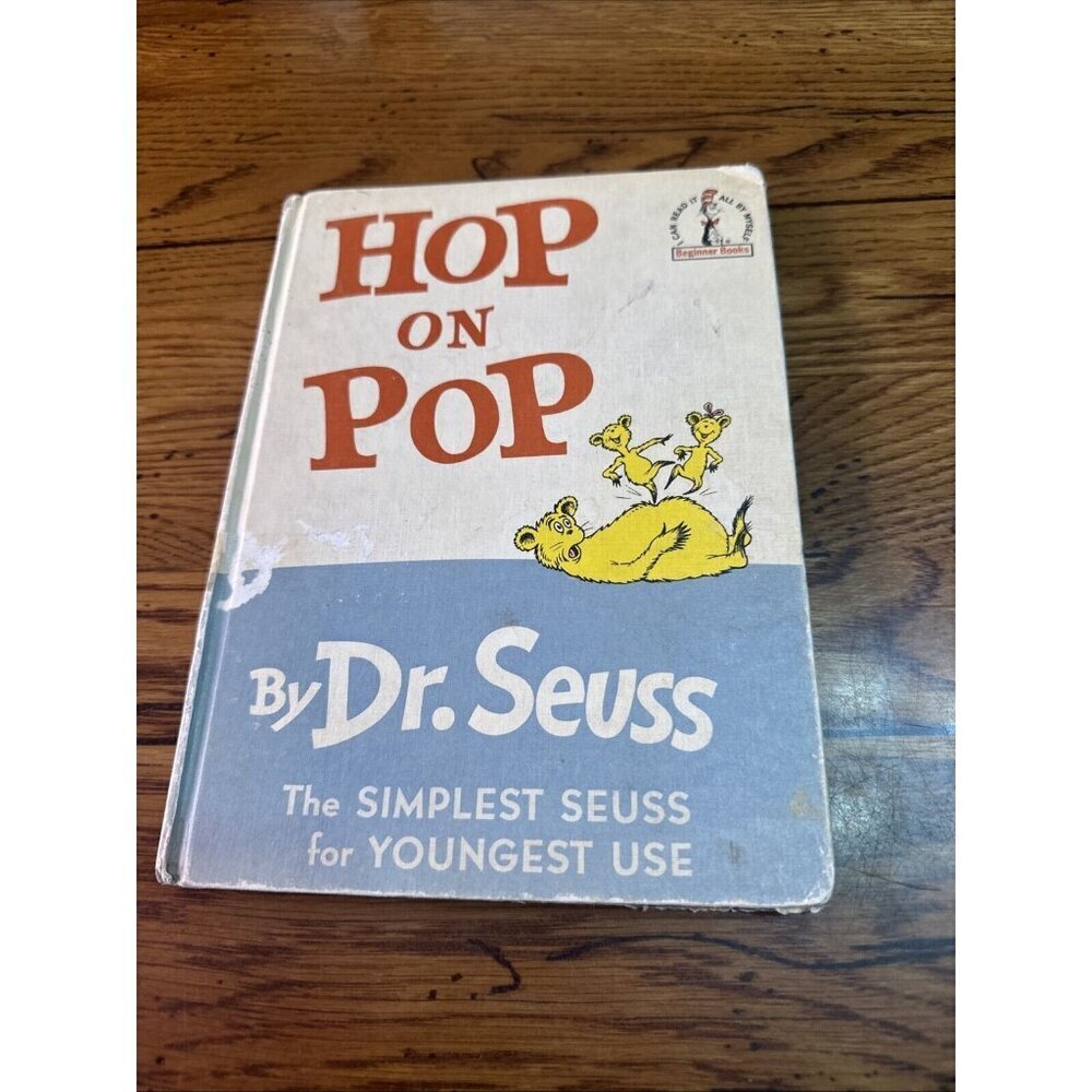 1963 Hop on Pop by DR. SEUSS 1st Edition 1st Printing Random house Hardback